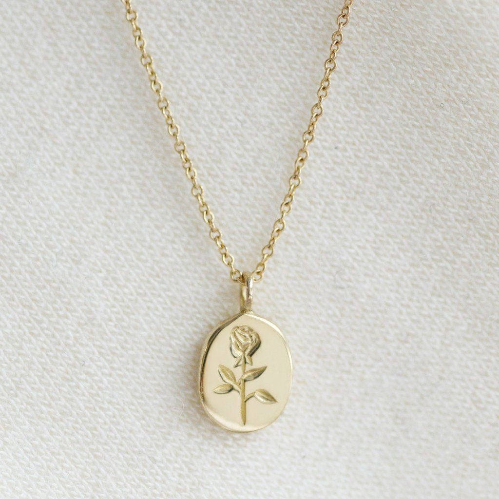 Beauty and the beast Rose Neckless